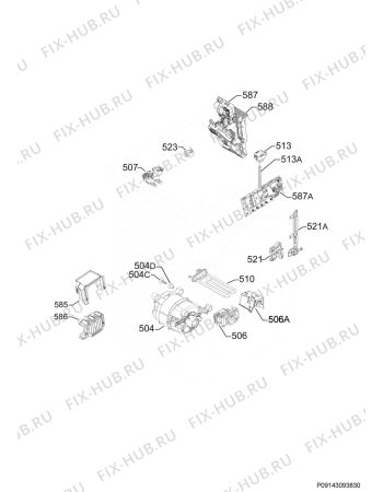 Схема №4 L69682VFLC с изображением Модуль (плата) для стиралки Aeg 973914911390016